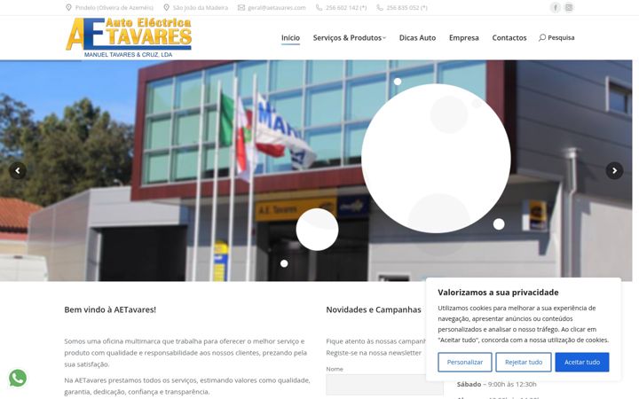 Screenshot of aetavares.com