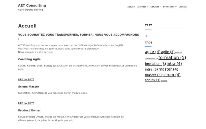 Snímek obrazovky aetconsulting.fr