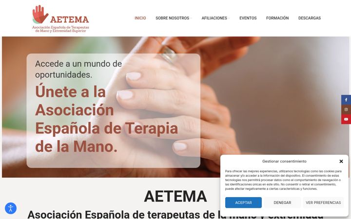 Screenshot of aetema.org