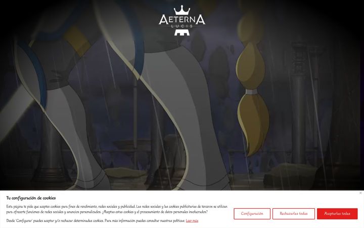 Screenshot ta' aeternalucis.com