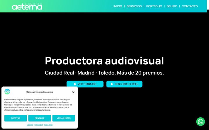 Screenshot of aeternaproducciones.com