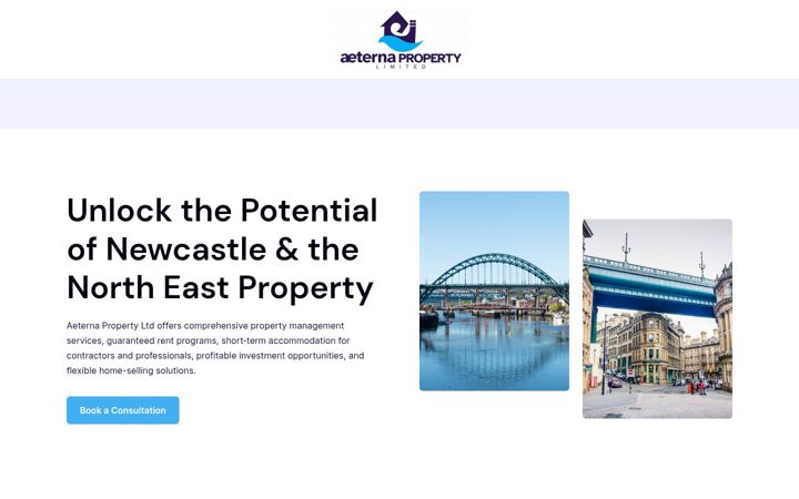 Screenshot of aeternaproperty.co.uk