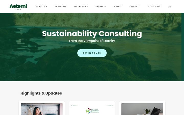Screenshot of aeterni.eco