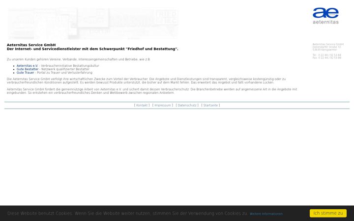 Screenshot of aeternitas-support.de