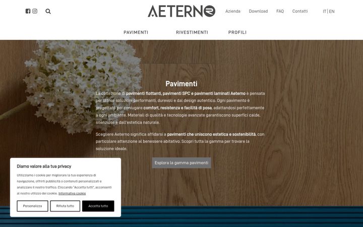 Screenshot di aeterno.it