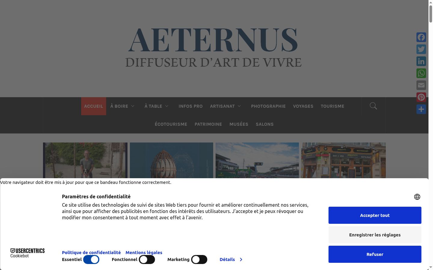 Screenshot tal-banner tal-kunsens muri qabel kwalunkwe interazzjoni