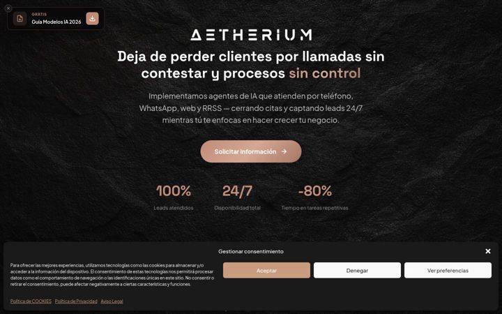 Screenshot of aetherium.es