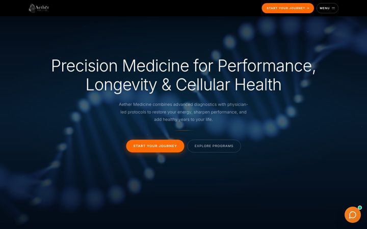 Screenshot ta' aethermedicine.com