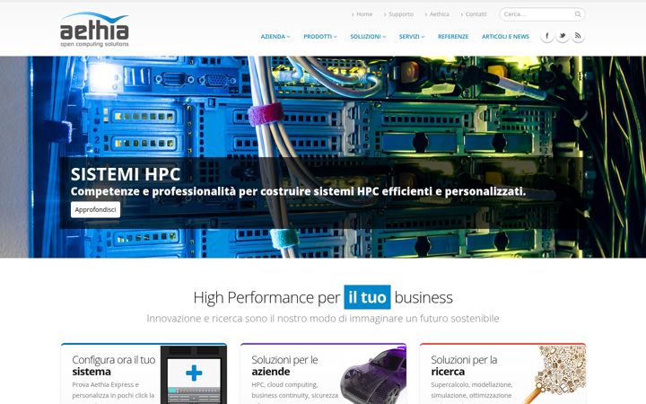 Screenshot of aethia.com