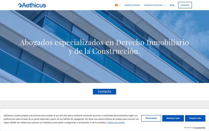 Screenshot of aethicus.com