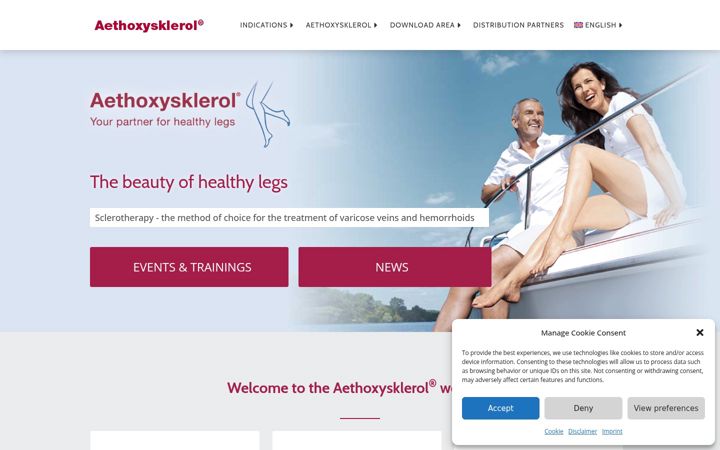 Screenshot von aethoxysklerol-international.com