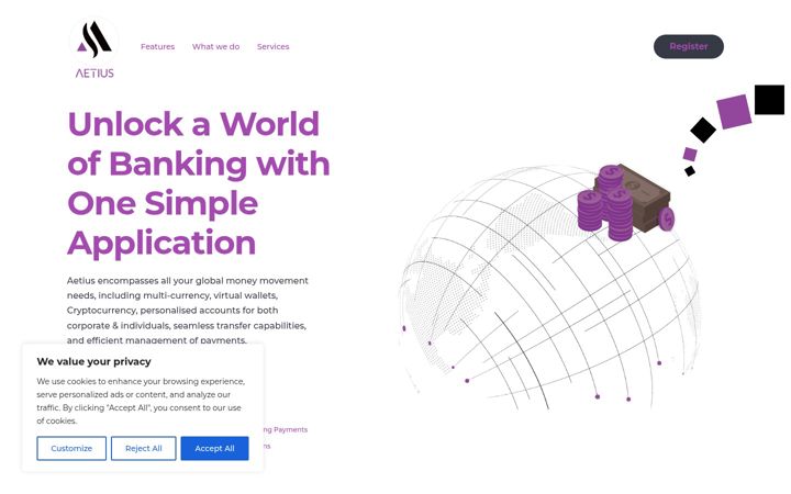 Screenshot of aetius.co