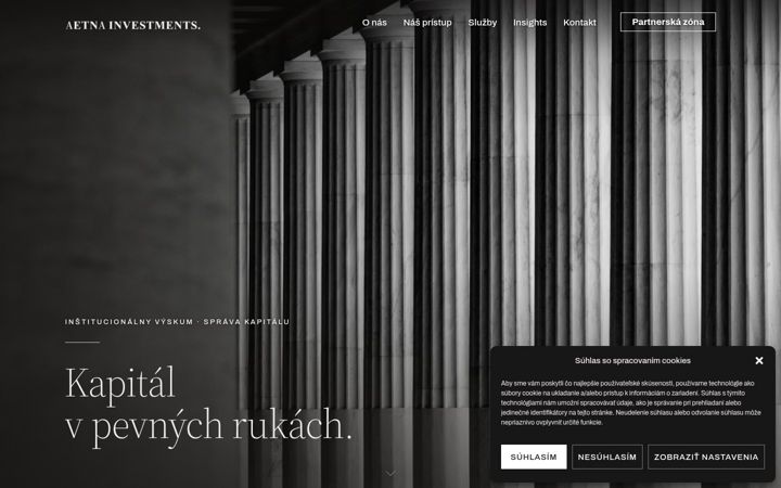 Screenshot of aetnainvestments.sk
