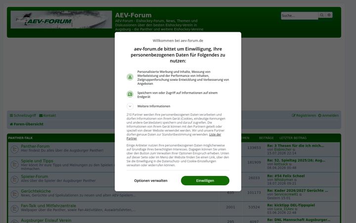 Screenshot of aev-forum.de