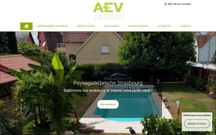 Screenshot of aev-jardin.fr
