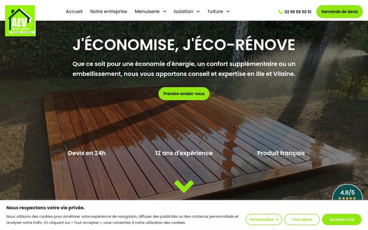 Screenshot van aev-renovation.fr