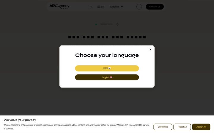 Screenshot of aevagency.com