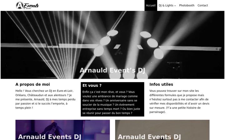 Screenshot of aeventsdj.fr