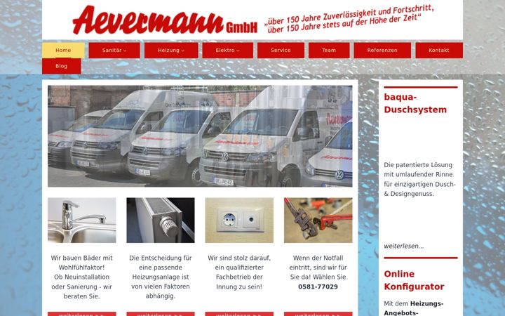 Screenshot of aevermann-gmbh.de