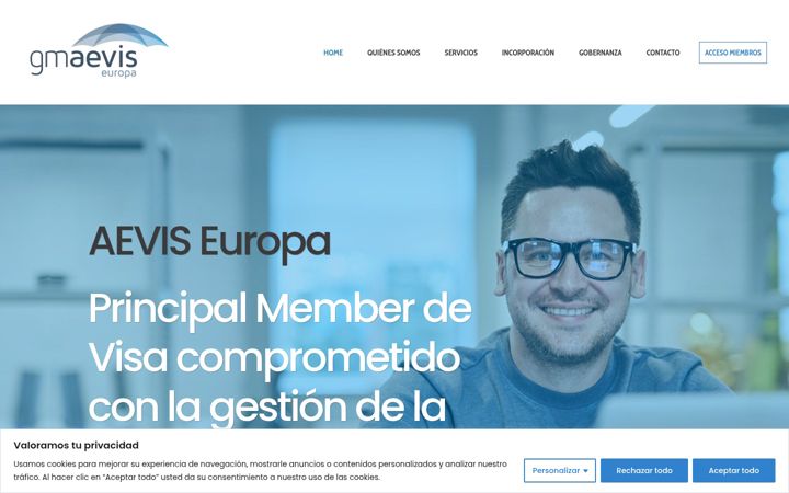 Screenshot von aevisweb.com