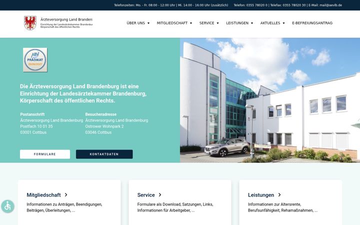 Screenshot of aevlb.de