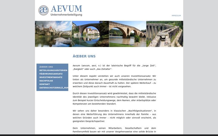 Screenshot von aevum-ub.de