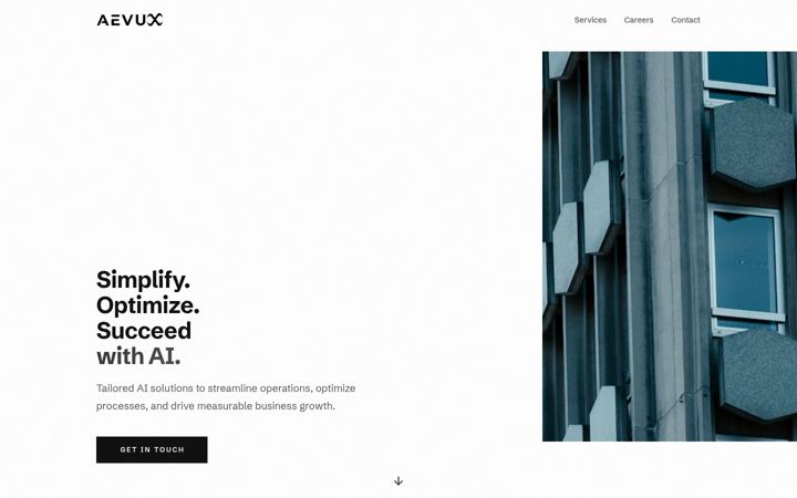Screenshot of aevux.com
