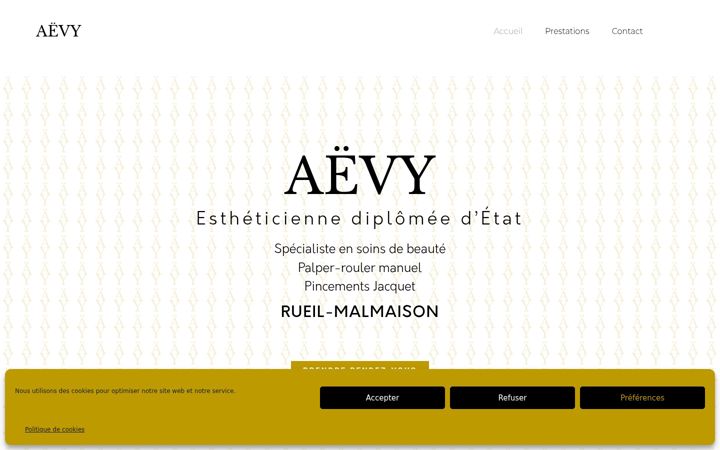 Screenshot of aevy.fr