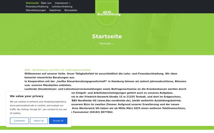 Screenshot of aew-buchhaltung.de