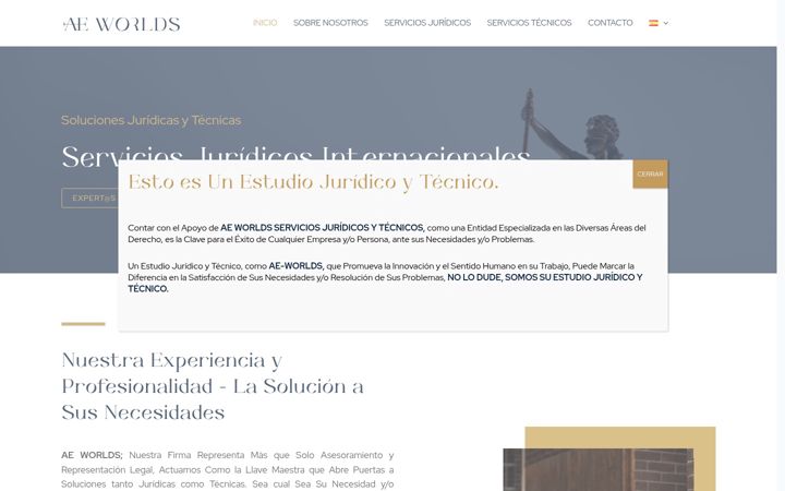 Screenshot of aeworldsserviciosjuridicos.eu