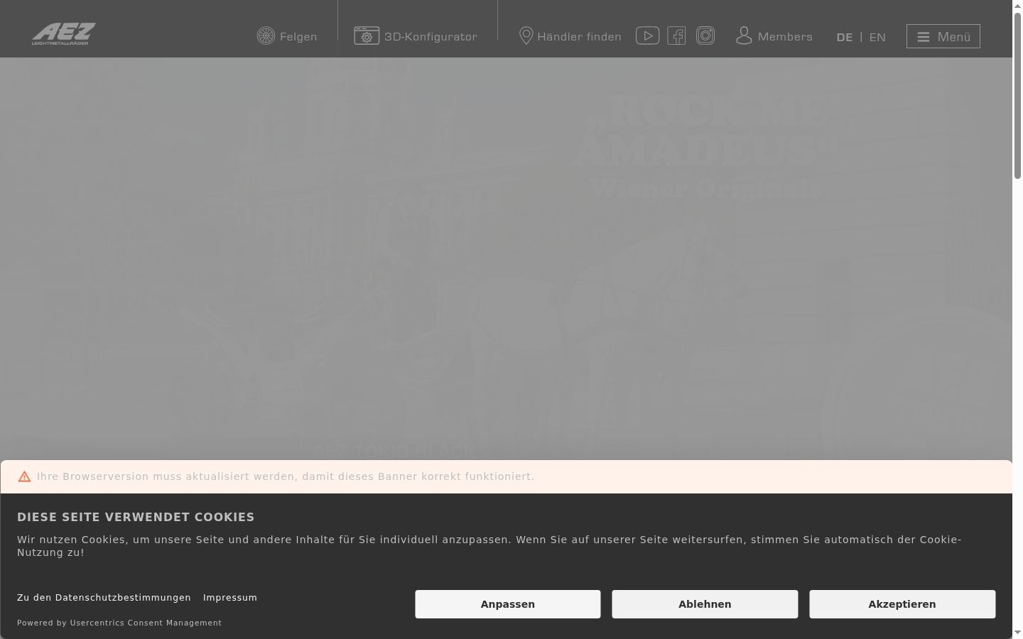 Screenshot van de toestemmingsbanner zoals getoond vóór enige interactie