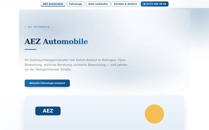 Screenshot of aezautomobile.de