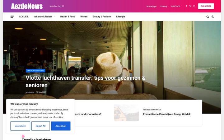 Screenshot of aezde.com