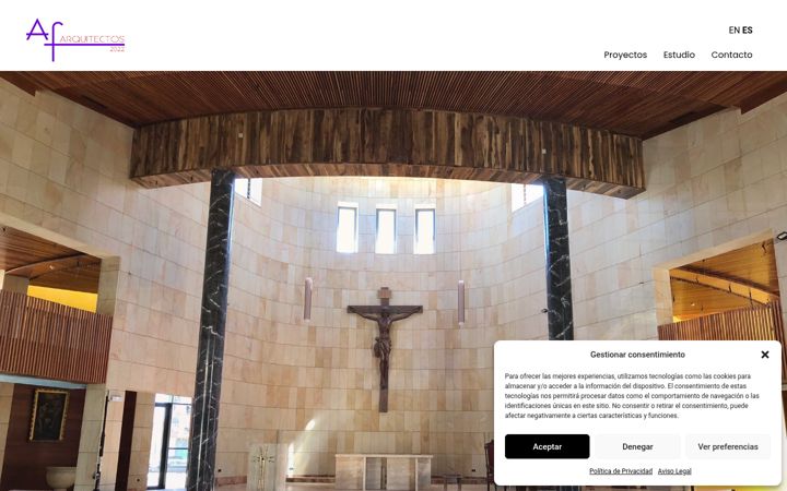Kuvakaappaus sivustosta af-arquitectos.es