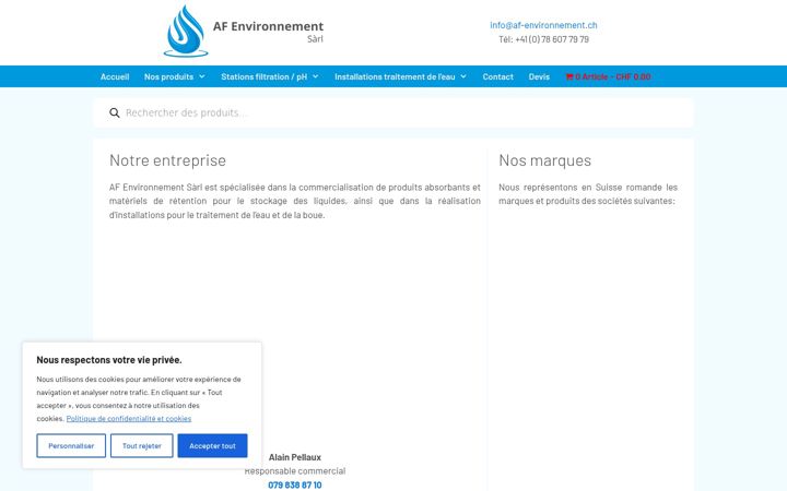 Screenshot di af-environnement.ch