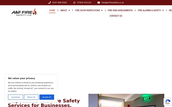 Screenshot di af-firesafety.co.uk