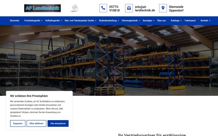 Skjermbilde av af-landtechnik.de