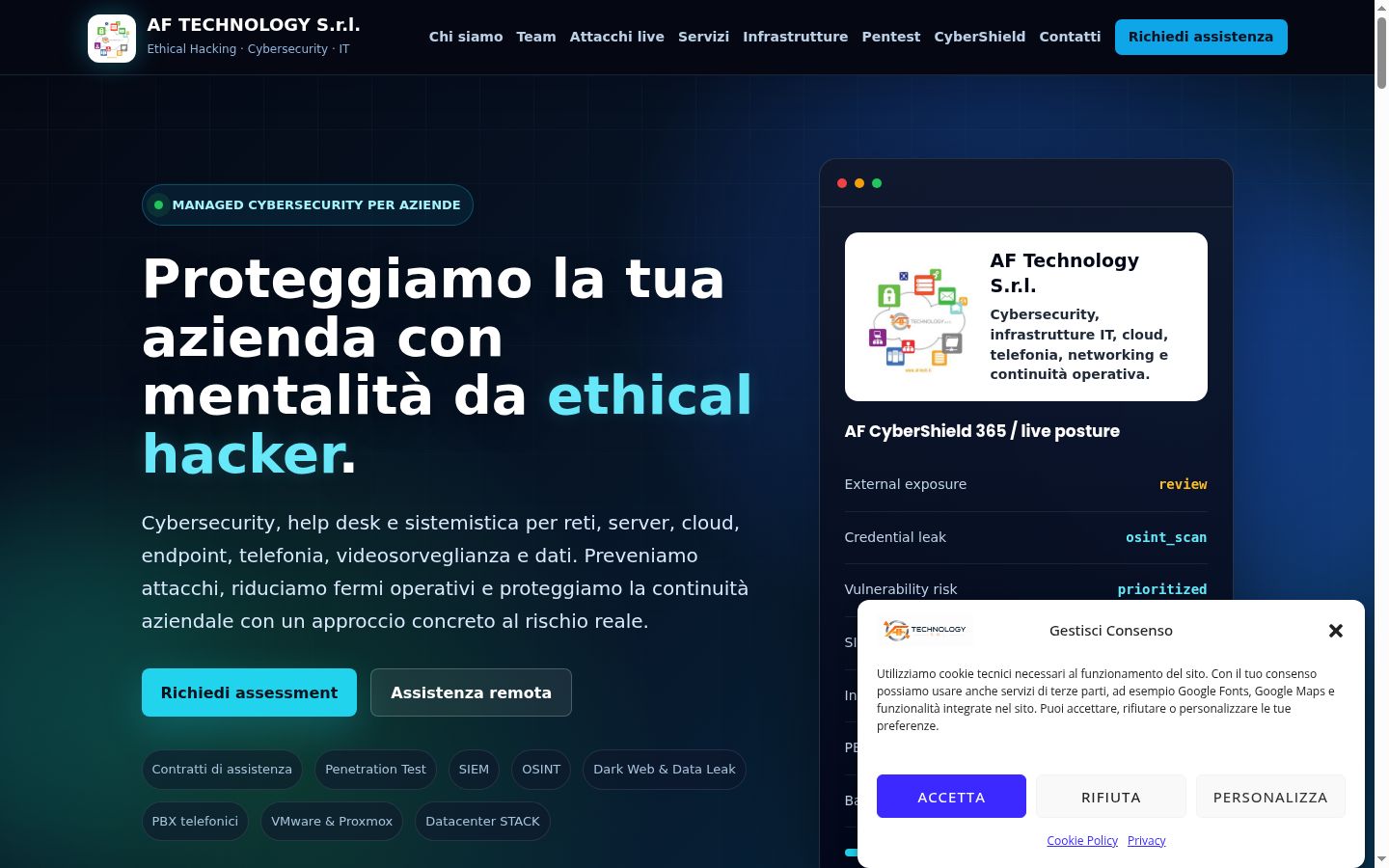 Snimka zaslona bannera za privolu prikazanog prije bilo kakve interakcije