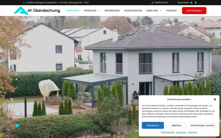 Screenshot of af-ueberdachung.de