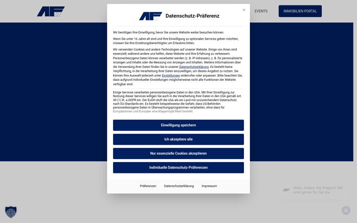 Screenshot van af17.de