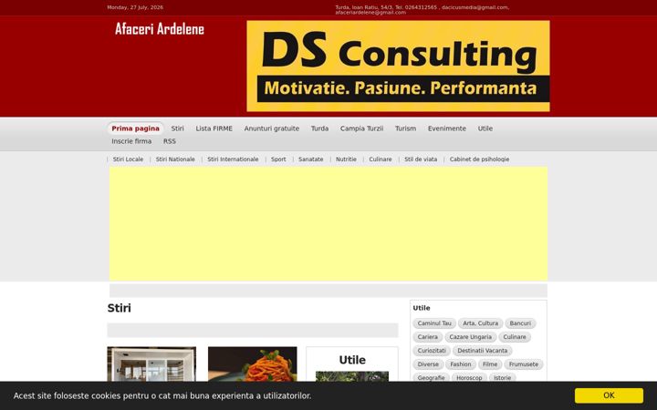 Screenshot of afaceriardelene.ro