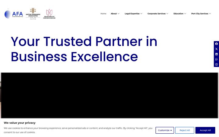 Screenshot ta' afacorporateservices.com