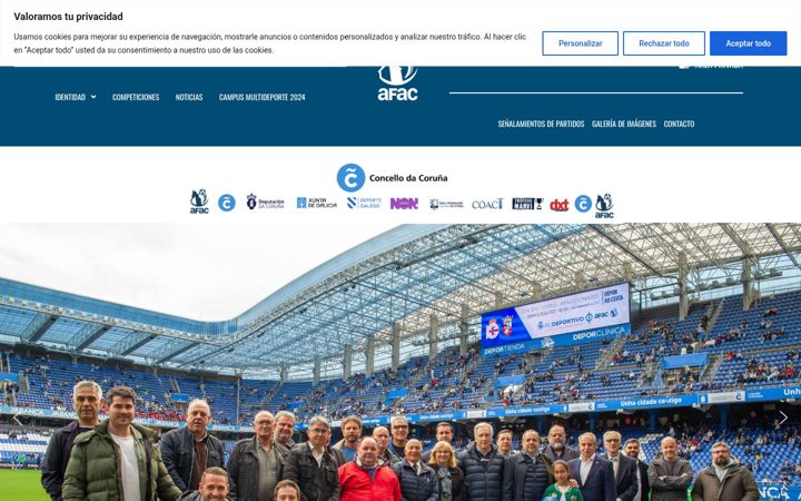 Screenshot of afacoruna.com
