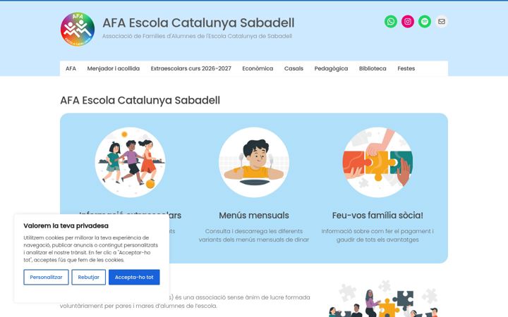 Screenshot of afaescolacatalunya.cat
