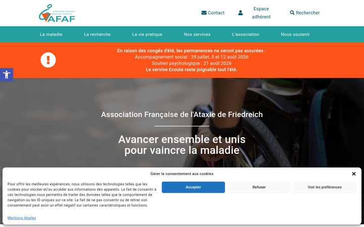 Screenshot of afaf.asso.fr