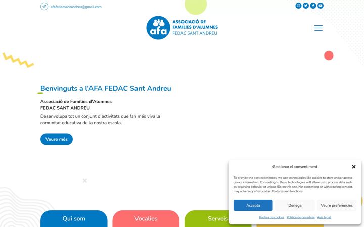 Screenshot of afafedacsantandreu.cat