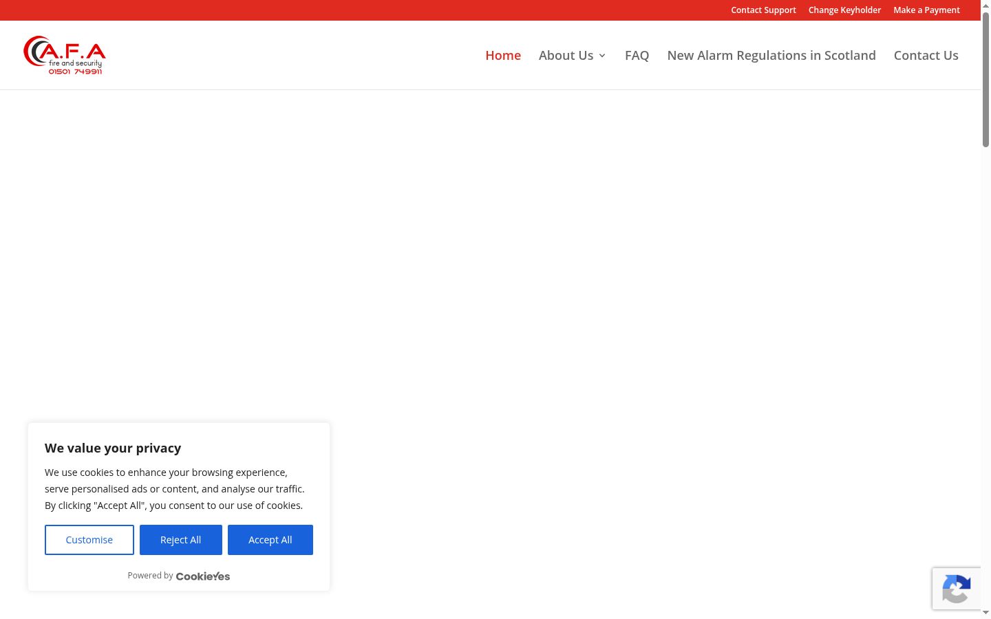 Screenshot des Einwilligungsbanners vor jeglicher Interaktion