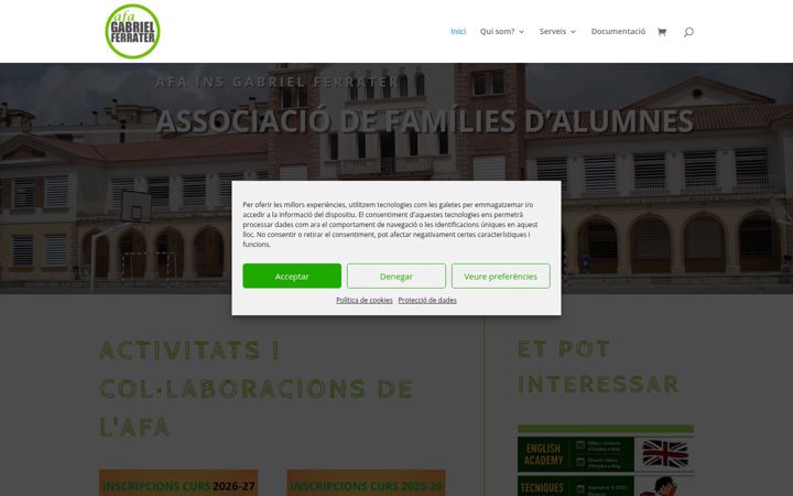 Skærmbillede af afagabrielferrater.com