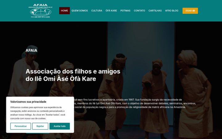 Screenshot von afaia.org.br
