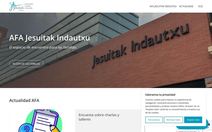 Screenshot of afaindautxujesuitak.org